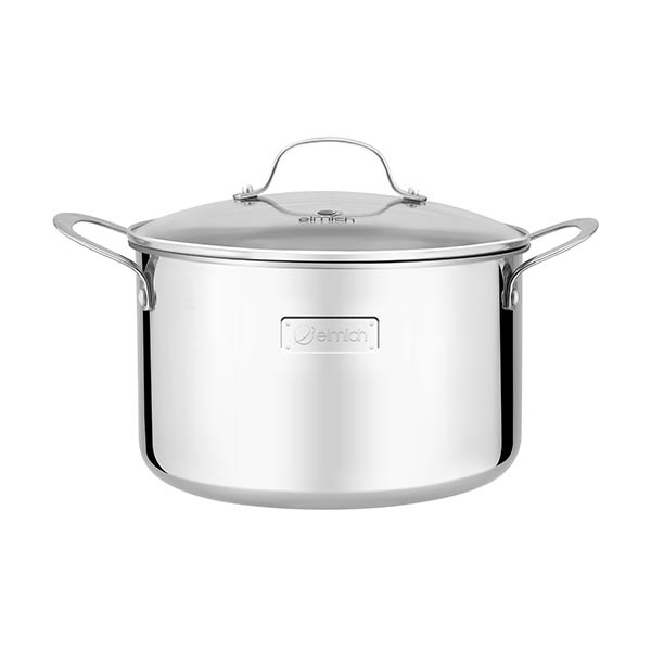High-class stainless steel pot with 3 layers of seamless bottom Tri-Max 24cm