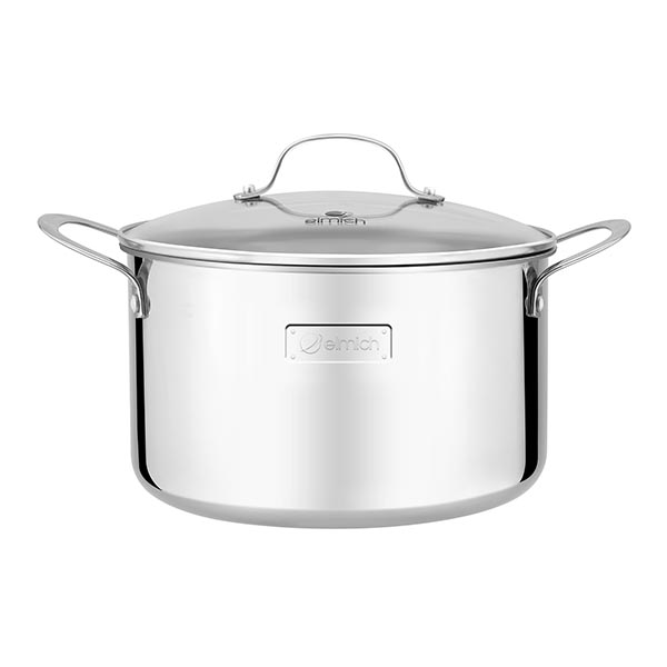 High-grade stainless steel pot with 3 layers of seamless bottom Tri-Max 28cm